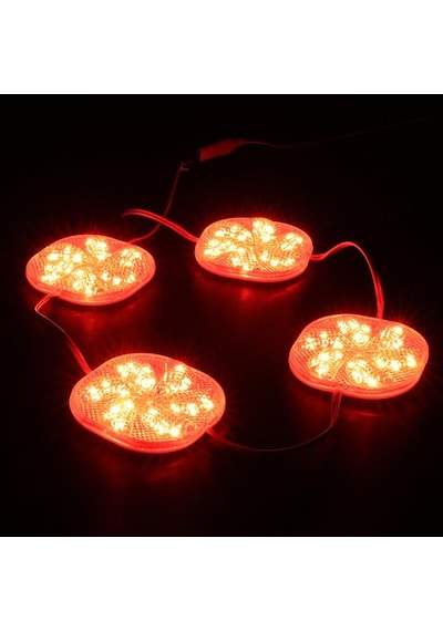 Powermaster Pm-14697 12 Volt 3 Watt Kırmızı Yanıp Sönen Çakar 6565-2835 Modül Led 65x65x12mm
