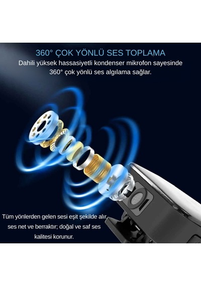 2 Li Kablosuz Yaka Mikrofonu Type-c & Lightning , Dsp Gürültü Azaltma, Android Apple Uyumlu iPhone Canlı Yayın Video Ses Kayıt Mikrofonu