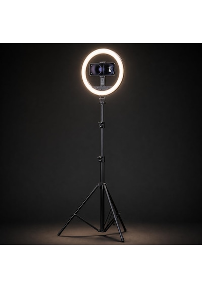 Ayrex 10 İnç Ring Light Tripodlu 3 Renk Bluetooth 5.2 2.1 M Np-l20s