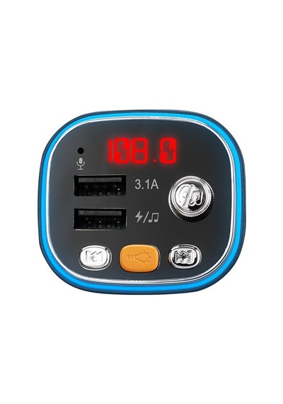 S-link Sl-bt306 Çift Usb 5v 3.1a Rainbow Işıklı Led Ekran Tf Kartlı V5.0 Bluetooth Fm Transmitter
