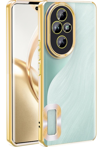 Honor 200 Pro Uyumlu Kılıf Kamera Korumalı Logo Gösteren Zore Omega Kapak -115590 Mavi