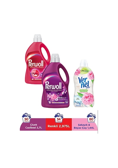 Perwoll Sıvı Çamaşır Deterjanı 2.97l Renkli 104 Yıkama + 2.75l 2950 ML