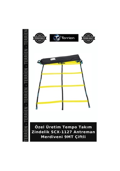 Özel Üretim Tempo Takım Zindelik Scx-1127 Antreman Merdiveni 9mt Çiftli Çok Renkli