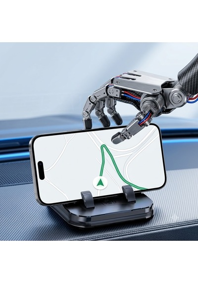 Araç İçi Torpido Üstü Numaratörlü Telefon Tutucu Stand Siyah