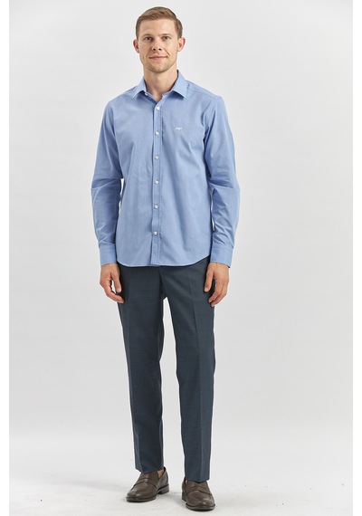 İmza Mavi Uzun Kol Düz Filafil Sert Yaka Cepsiz Pamuklu Classic Slim Fit Gömlek 1004240913 Mavi İmza Mavi Uzun Kol Düz Filafil Sert Yaka Cepsiz Pamuklu Classic Slim Fit Gömlek 1004240913 Mavi