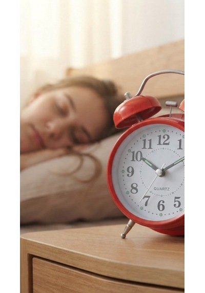 Çalar Saat 21 Cm Kurmalı Alarm Lı Çalar Saat Büyük Boy Retro Vintage Çift Çanlı Komodin Saati Kırmızı