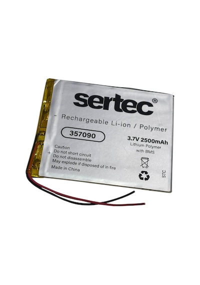 Sertec 357090 3.7v 2500 Mah Li-polymer Pil Devreli/1.5a Evimdeyokyok