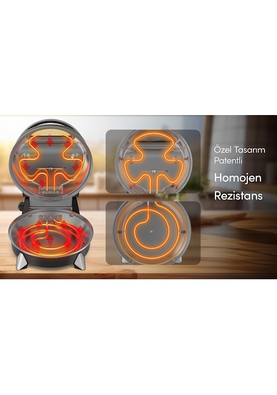Tecna PF-K 1100 W Mekanik 5 Seviye Pizza Fırını