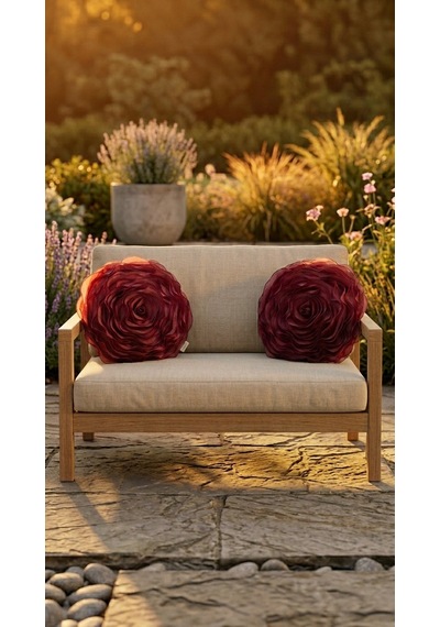 Rose Burgundy Yastık Çok Renkli