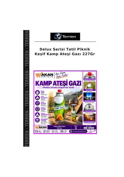Delux Serisi Tatil Piknik Keşif Kamp Ateşi Gazı 227gr