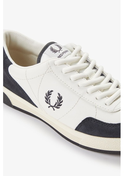 Fred Perry B1325 Leather Suede Erkek Günlük Ayakkabı Beyaz - Mavi