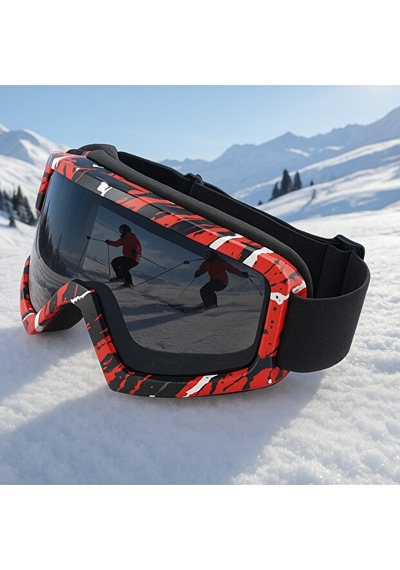 Esrada Kayak Gözlüğü Antifog Ventilli Uv Korumalı Güneş Kar Gözlük Siyah Cam Snowboard Glasses Sporu Çok Renkli