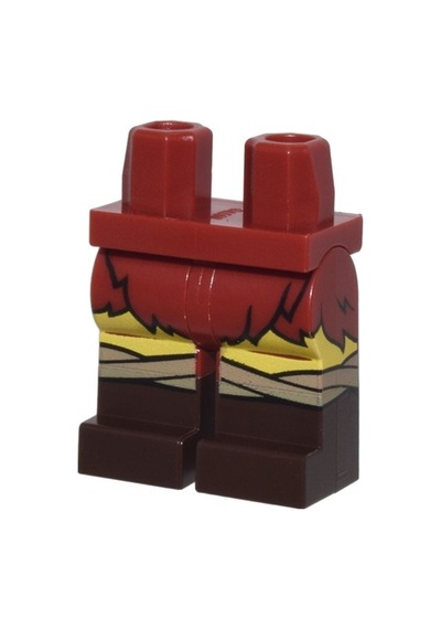 Minifigür Parçaları: Legs Decorated, Bacak, Ayak: 970c00pb1571