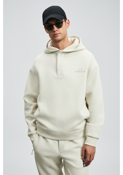 Lufian Road Erkek Sweatshirt Kırık Beyaz Kırık Beyaz 112030180100510 Beyaz