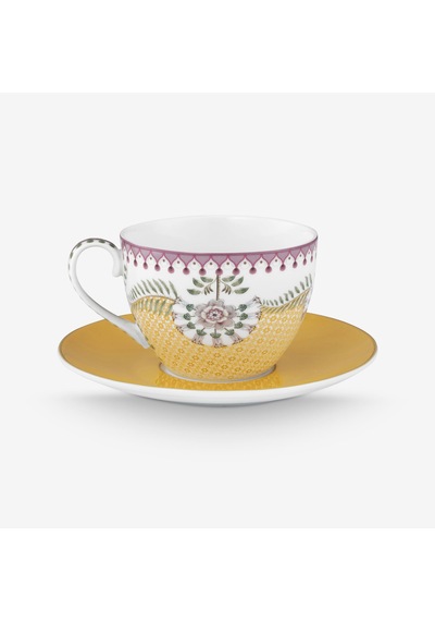 Sarı Porselen Çay Fincanı 280 Ml