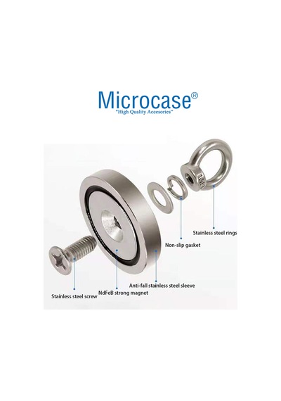 48Mm Neodyum Kurtarma Mıknatısı Yuvarlak Vidalı Pot Magnet - D48