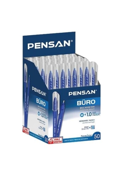 Pensan Büro 2270 Tükenmez Kalem, 1.0 Mm Medium Uç, 3 Renk Seti, 150 Adet 50 Siyah + 50 Mavi + 50 Kırmızı Genel