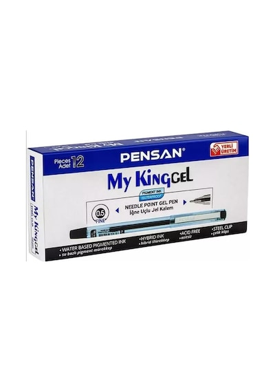 Pensan Jel Kalem My-king 0.5 Mm Siyah Metal Klips 12'li Paket Diğer