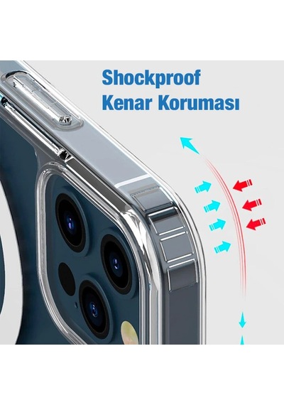 Ally İphone 13 Pro Magsafe Uyumlu Manyetik Kılıf Silikon Kılıf- 5775 Mh-hs2917-4504