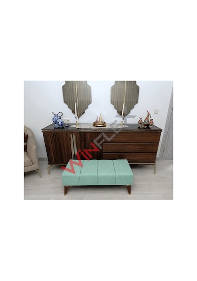 Winflex Şık Ve Fonksiyonel Dekoratif Puf 38x100 Cm Su Yeşil Yeşil - Açık Yeşil
