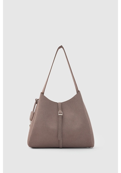 Shule Bags Allure Süet Omuz Çantası Vizon