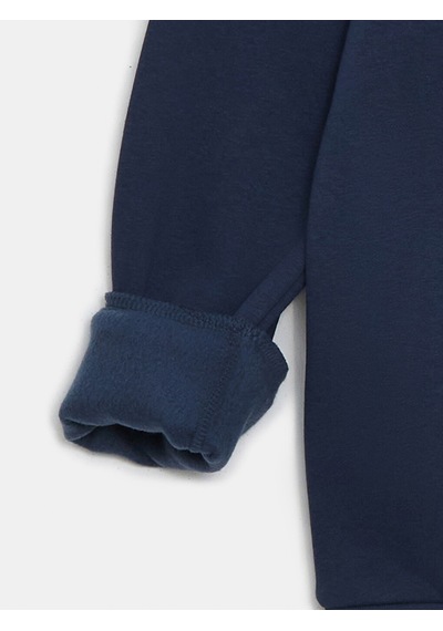 Lcwaıkıkı Basic İndigo Bisiklet Yaka Erkek Kalın Sweatshirt