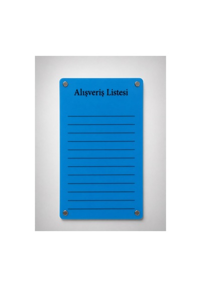 Alışveriş Listesi Yazı Tahtası - Silinebilir Kalemli Buzdolabı Not Panosu - 2 Adet Kalemli Sürpriz Hediyeli 28498785