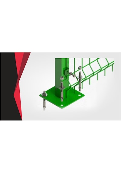 Zirve Tel Örgü 150 Cm Panel Çit Direği Tekli Aparatlı