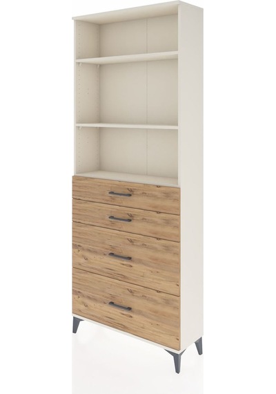 Arges Dolap 3 Raflı 4 Çekmeceli 88x30x221 Aytaşı-çam Aytaşı