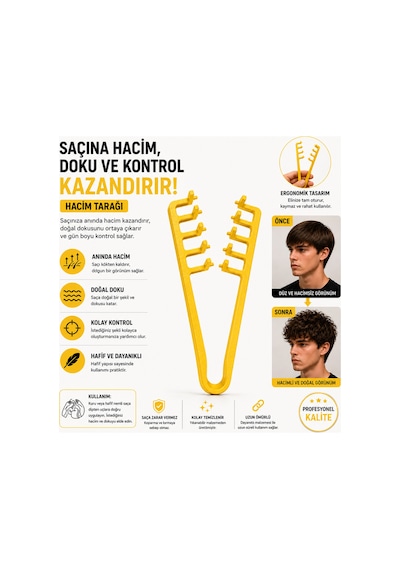Ognamı3d 3d Baskı Geniş Dişli Saç Şekillendirme Tarağı Ergonomik Tarak