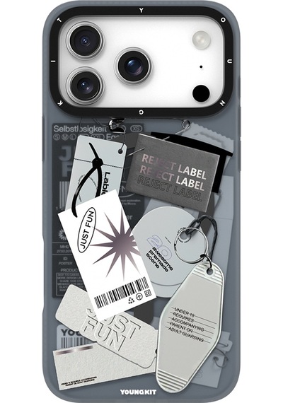 Apple Uyumlu iPhone 17 Pro  Kılıf M-safe Şarj Özellikli Youngkit Different Dimension Serisi Kapak Gri Gri