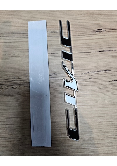 Honda Civic Uyumlu İthal Metal Bagaj Yazısı Krom Zemin Siyah Yazı Krom Siyah Etiket