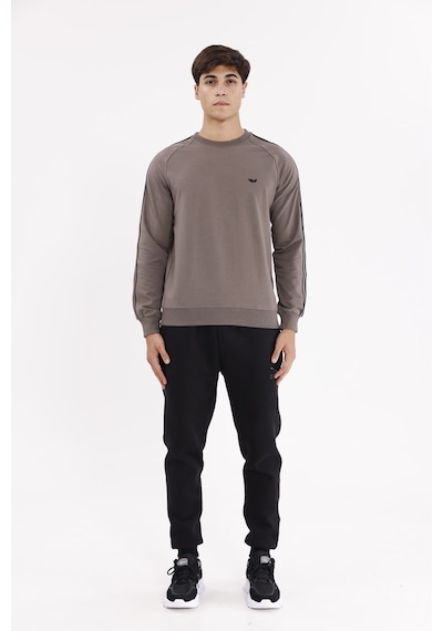 Rowinger Çift Şeritli Raglan Kol Minimal Logolu Bisiklet Yaka Sweatshirt Antracite Rowinger Çift Şeritli Raglan Kol Minimal Logolu Bisiklet Yaka Sweatshirt Antracite