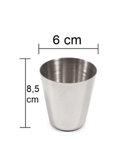 2 Adet Paslanmaz Çelik Bardak Metal Su Çay Bardağı 200ml 430 Kalite Yükseklik 8,5 Cm Gümüş