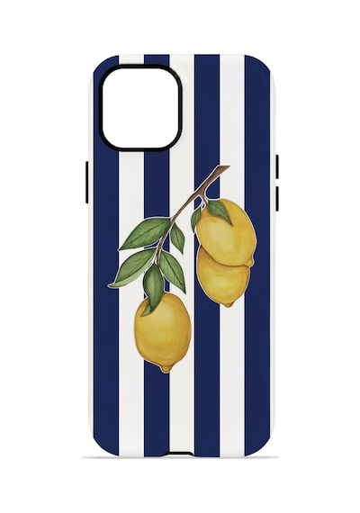 Apple iPhone Uyumlu 14 Vorian Çift Katmanlı Magsafe Kılıf Amalfi Lemon Branch