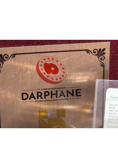 Darphane 555. Yıl Bronz Okside Hatıra Sikkesi Özel Kutulu