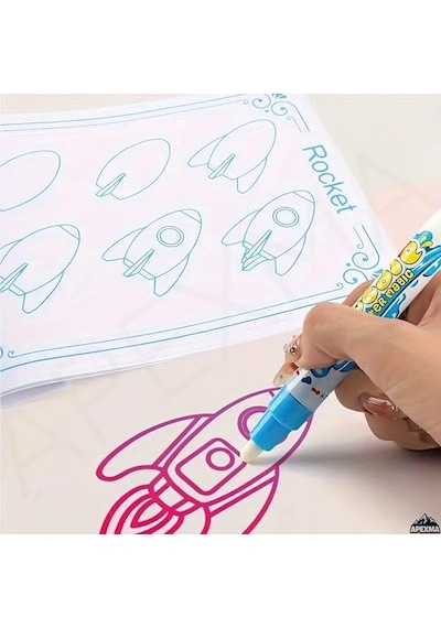 Vahşi Orman Hayvanları Temalı Sulu Sihirli Boyama Halısı - Özel Sulu Kalem Ile Water Painting Su Mat Genel