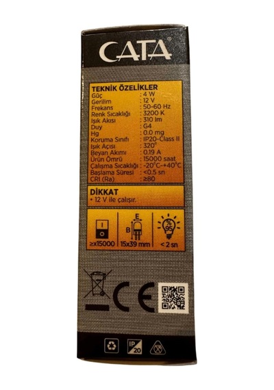 Tr Ct-4252 4w 12v 3200k Günışığı G4 Duylu Kapsül Ampul 8 Adet ,günışığı Genel