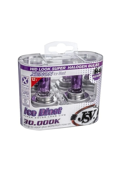 Jsv H4 Halojen Ampul 12v 60/55w 30000k Far Ampulü Ice Blast 2li Set Deli Mavi 040016 1 Adet