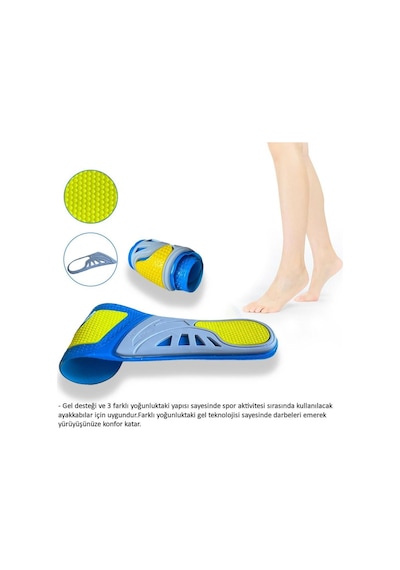Gel Comfort GC11 Yumuşak Jel Spor Ayakkabı Tabanı, Ortopedik Tabanlık
