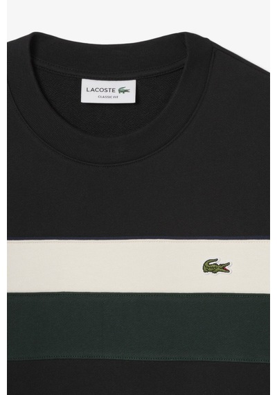 Lacoste Men's Classic Fit Colour-block Fleece Hoodie Organik Pamuk Renk Bloklu Bisiklet Yaka Sweatshirt Siyah Lacoste Men's Classic Fit Colour-block Fleece Hoodie Organik Pamuk Renk Bloklu Bisiklet Yaka Sweatshirt Siyah