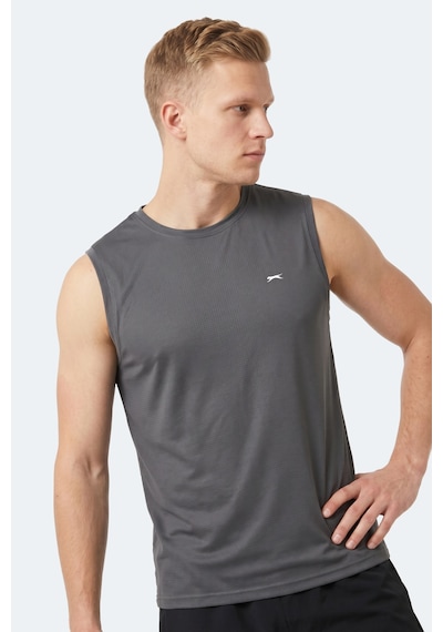 Slazenger Herofıt Erkek Kolsuz Koyu Gri Atlet