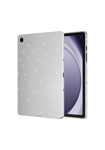 Galaxy Uyumlu  Tab S9 Fe Simli Parlak Görünümlü Zore Tablet Koton Kılıf-gümüş Arka Kapak