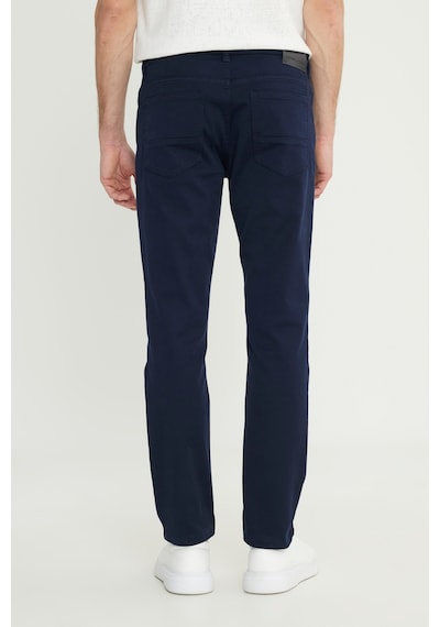 AC&Co / Altınyıldız Classics Erkek Lacı Pamuklu Slim Fit Dar Kesim 5 Cepli Armürlü Esnek Casual Pantolon Lacı