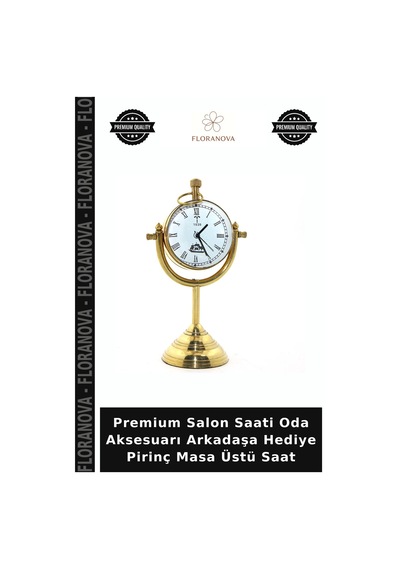 Premium Salon Saati Oda Aksesuarı Arkadaşa Hediye Pirinç Masa Üstü Saat Çok Renkli