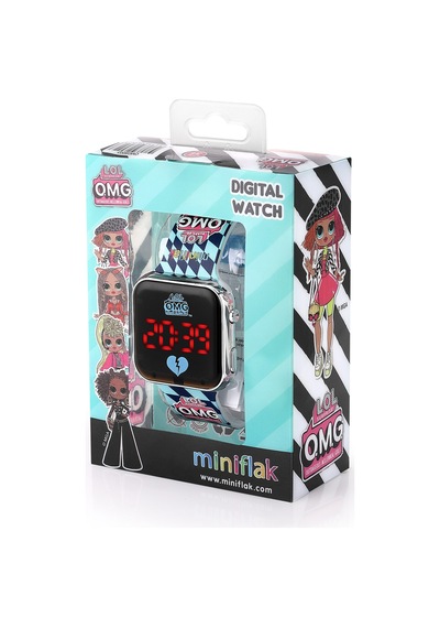 Miniflak Lol Surprise Omg Lisanslı Omg8002 Sarı Square Led Çocuk Saati Siyah