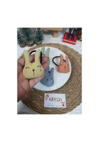 Bunny Lastik Toka 1 Adet Çok Renkli
