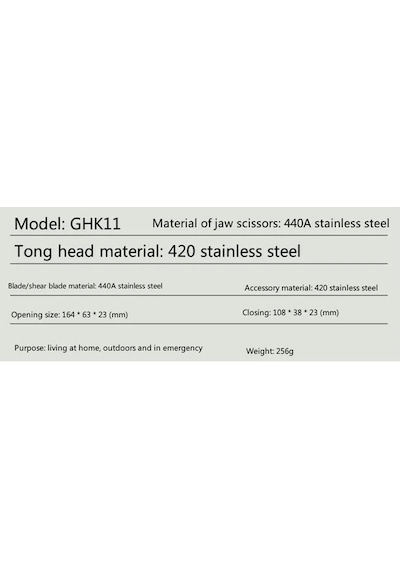 Grand Kamp Harvest Ghk11-h Active Multi Tool Siyah