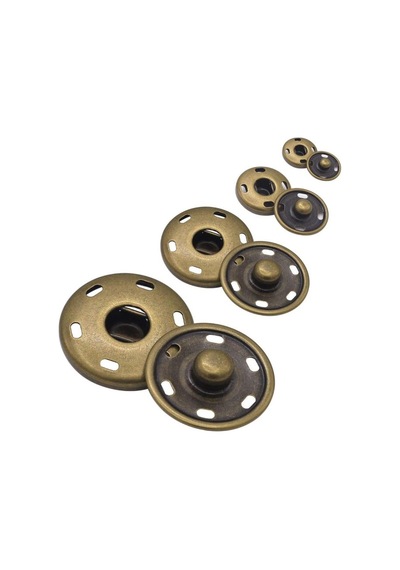 Bronz Dikmeli Çıt Çıt Düğme Takım 15mm 100 Adet