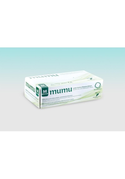 Mumu Beyaz Pudrasız Lateks Muayene Eldiveni 100'lü x 20 Paket